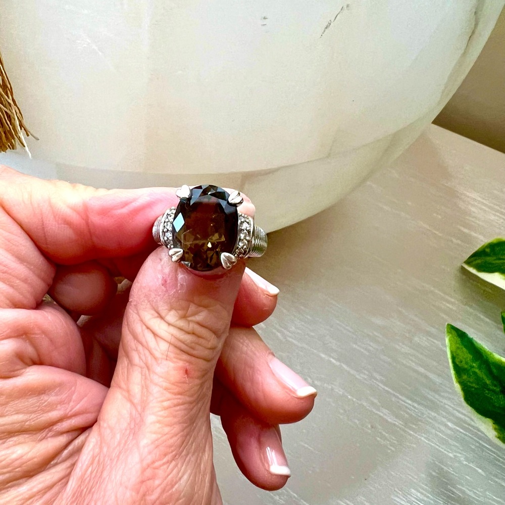 Judith Ripka Smokey Topaz ring